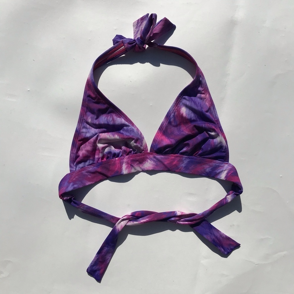 Apt 9 Bikini Halter Top Purple Tie Dye Size 6